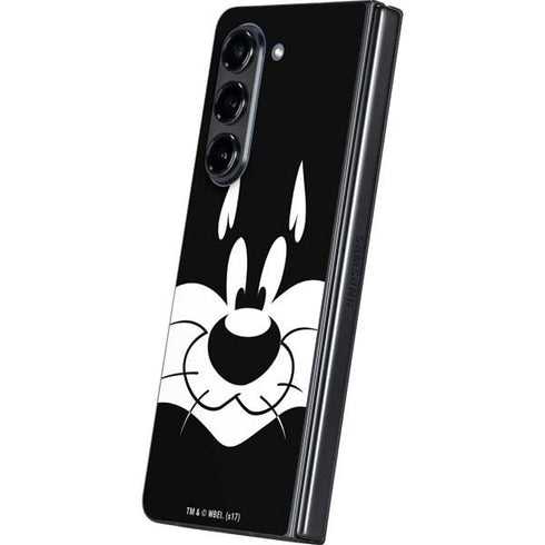 Looney Tunes Sylvester the Cat Black and White Galaxy Z Fold5 5G Skin
